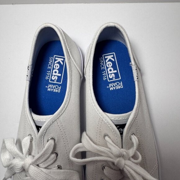 Keds Women's Size 7.5 Lace Up Sneakers, white with Dream Foam - Picture 3 of 15